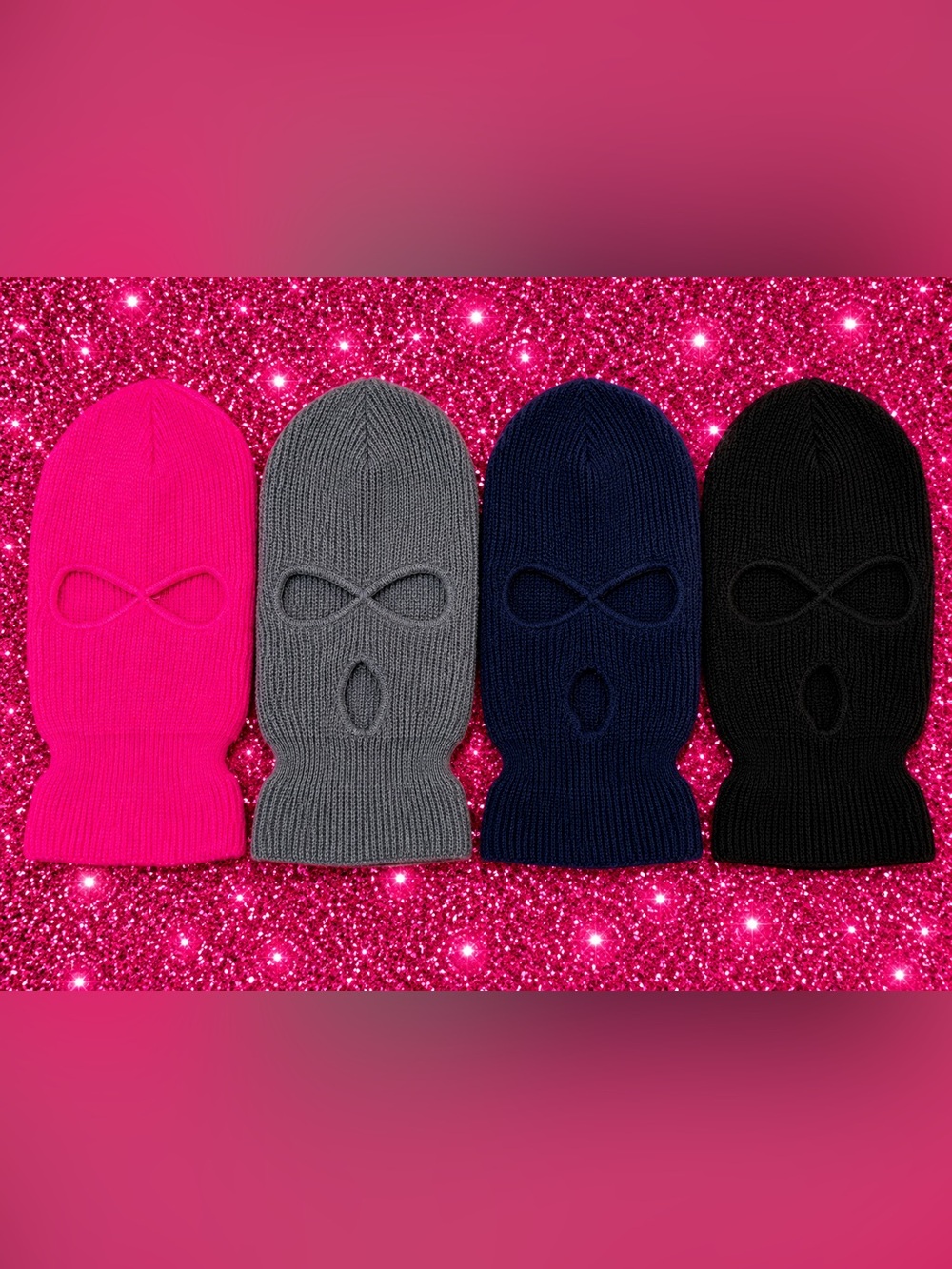 Rib Knit Balaclava (Set of 3)